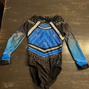 Blue and Black Kids Dance Costume